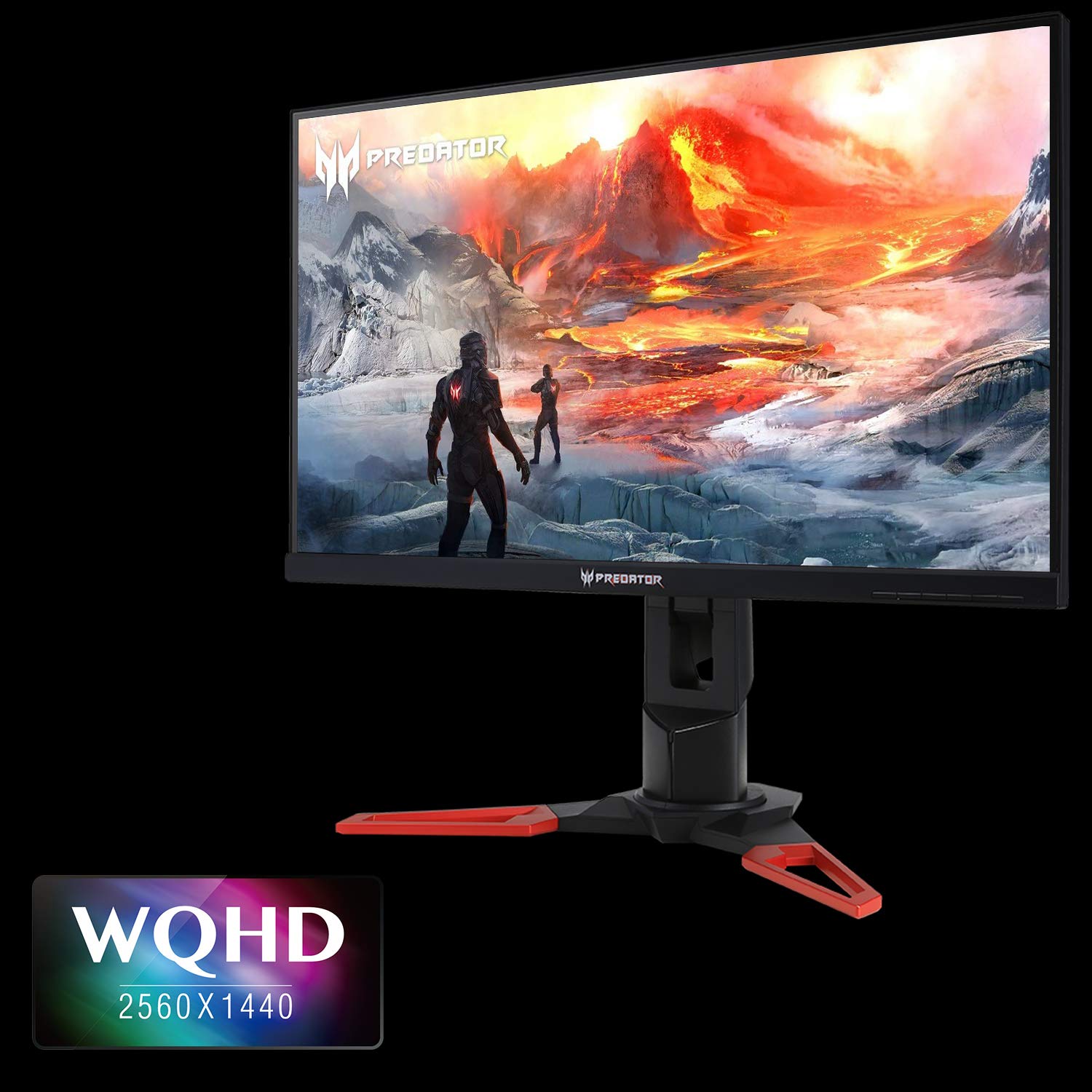 27" WQHD (2560 x 1440) Widescreen with NVIDIA G-SYNC Technology Refresh Rate: 144Hz (Overclocking to 165Hz) - Using Display Port Response Time: 4ms, Pixel Pitch: 0.233mm. Flicker-less Technology-Reduces annoying screen flickering that can cause eye strain when viewing the monitor for long periods. 2 x 2W speakers Signal inputs: 1 x HDMI (V1.4) & 1 x Display port