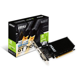 MSI GT 710 2GD3H LP DDR3 Gaming Graphic Card Price Delhi Nehru Place Indai. Core/Memory- 954 MHz Core , 2048MB DDR3 1600 MHz Video Output Function- Dual-link DVI-D x 1 , HDMI x 1 (Version 1.4a) , D-Sub x 1 PCI Express 2.0 x16 64-bit CARD DIMENSION- 146 x 69 x 19 mm 3 year warranty provided by the manufacturer from date of purchase