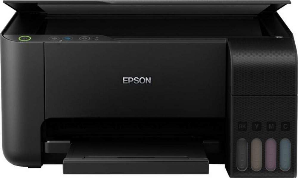 Printer Type - Ink Tank; Functionality - All-in-One (Print, Scan, Copy) , Scanner type - Flatbed; Printer Output - Colour Connectivity - Wi-Fi, USB, App Pages per minute - 33 pages (Black & White), 15 pages (Colour) ; Cost per page - 7 paise (Black & White), 18 paise (Colour) - As per ISO standards Ideal usage - Home and Small office, Regular / Heavy usage (more than 300 pages per month) Page size supported - A4, A5, A6, B5, C6, DL ; Duplex Print - Manual ; Print resolution - 5760 x 1440 Compatible Ink Bottle - T003 (Black), T003 (Cyan), T003 (Magenta), T003 (Yellow) ; Page Yield - 4500 pages (Black & White), 7500 pages (Colour) ; Comes with 4 original Epson Ink Bottle (one of each colour - Bk, C, M, Y) inside the box Warranty - 1 year or 30,000 pages whichever is earlier on-site warranty from the date of purchase