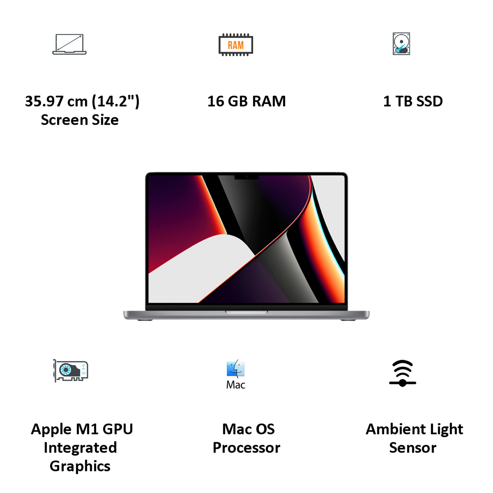 Apple MacBook Pro 14 (M1 Pro, 14.2 inch, 16GB, 512GB,