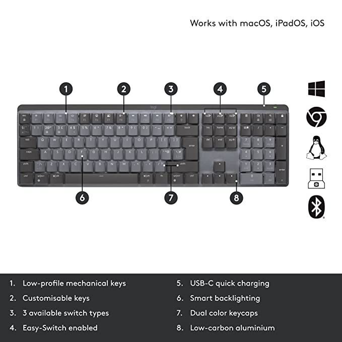 Logitech MX Mechanical Wireless Illuminated Performance Keyboard