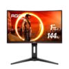 AOC C24G1 Monitor 24 Inch AOC - C24G1, 24 Inch (60.96 Cm) 1920 X 1080 Pixels, Curved Gaming Led Monitor with Vga Port, Hdmi*2 Port, Display Port, 144Hz Refresh Rate (Black)