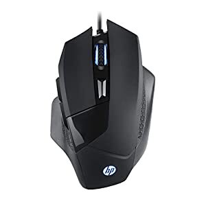 HP G200 Backlit USB Wired Gaming Mouse with Ergonomic Design, All Customizable Buttons,