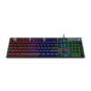HP K500F Backlit Membrane Wired Gaming Keyboard with Mixed Color Lighting, Metal Panel with Logo Lighting,
