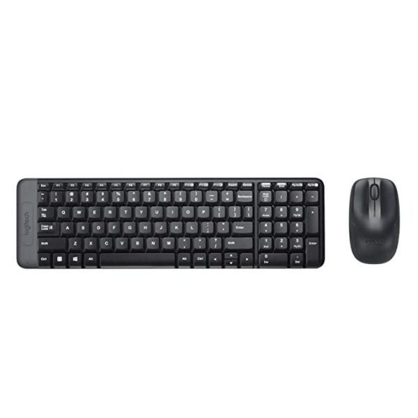 Logitech MK220 Compact Wireless Keyboard and Mouse Set for Windows, 2.4 GHz Wireless