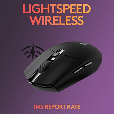 Logitech G304 Lightspeed Wireless Gaming Mouse, Hero Sensor, 12,000 DPI,
