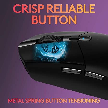 Logitech G304 Lightspeed Wireless Gaming Mouse, Hero Sensor, 12,000 DPI,