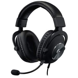 Logitech G Pro X Gaming Wired Over Ear Headphones with Mic Blue Voice DTS Headphone:X 2.0, 50Mm Pro-G Drivers, 2.0 Surround Sound for Esports Gaming,