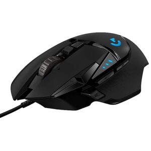 Logitech G502 Hero High Performance Wired Gaming Mouse, Hero 25K Sensor, 25,600 DPI, RGB, Adjustable Weights, 11 Programmable Buttons, On-Board Memory,