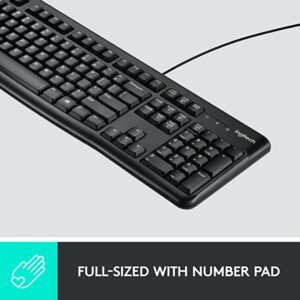 Logitech MK120 Wired USB Keyboard and Mouse Set for Windows