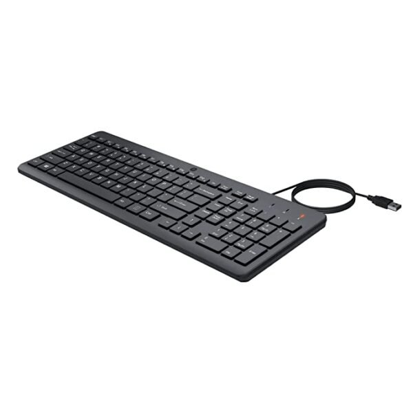 HP 150 Wired Keyboard, Quick, Comfy and Ergonomically Design,