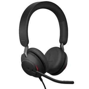 Jabra Evolve2 40 UC Wired On Ear Headphones, USB-C, Stereo,