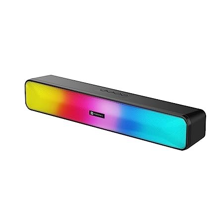 Portronics Radian 16W Bluetooth Stereo Soundbar with Multicolour LED Lights