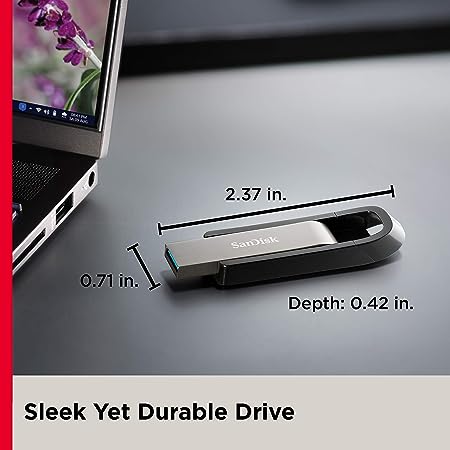 SanDisk USB Extreme USB 3.2 64GB, Upto 395MBs R & 240MB/s W,