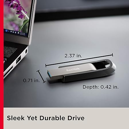 SanDisk USB Extreme USB 3.2 256GB, Upto 400MBs R & 240MB/s W,