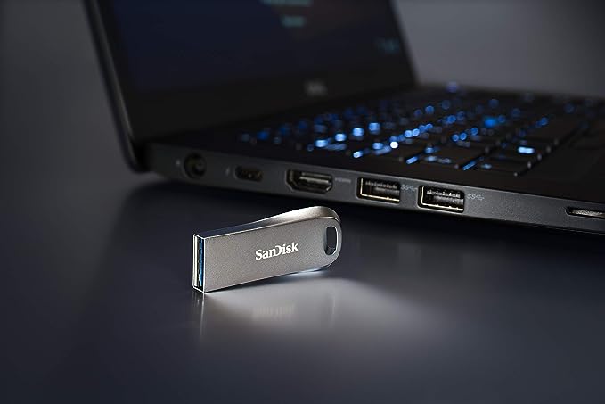 SanDisk Ultra Luxe USB 3.2 Flash Drive 128GB, Upto 400MB/s,