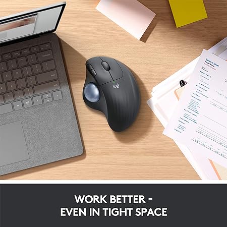 Logitech Ergo M575 Wireless Trackball Mouse - Easy Thumb Control