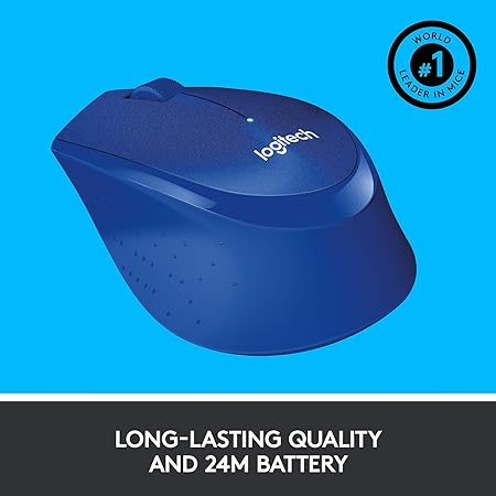 Logitech M331 Silent Plus Wireless Mouse, 2.4GHz with USB Nano Receiver