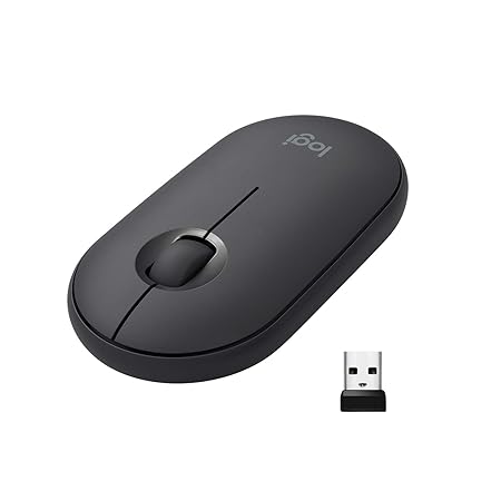 Logitech Pebble Wireless Mouse with Bluetooth or 2.4 GHz Receiver