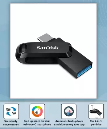 SanDisk Ultra Dual Drive Go USB Type C Pendrive for Mobile