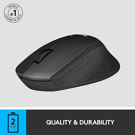 Logitech M331 Silent Plus Wireless Mouse, 2.4GHz with USB Nano Receiver