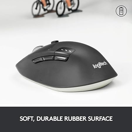 Logitech M720 Triathlon Multi-Device Wireless Mouse, Bluetooth
