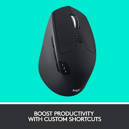 Logitech M720 Triathlon Multi-Device Wireless Mouse, Bluetooth