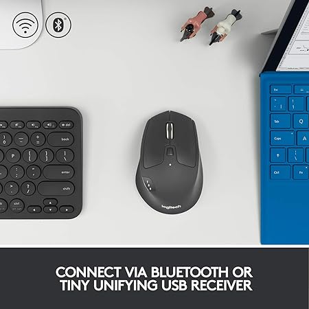 Logitech M720 Triathlon Multi-Device Wireless Mouse, Bluetooth