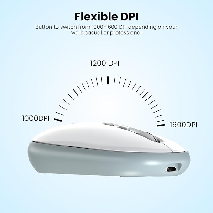 Portronics Toad II Bluetooth Mouse, with Bluetooth 5.0 & 2.4 Ghz Dual Wireless Connectivity,