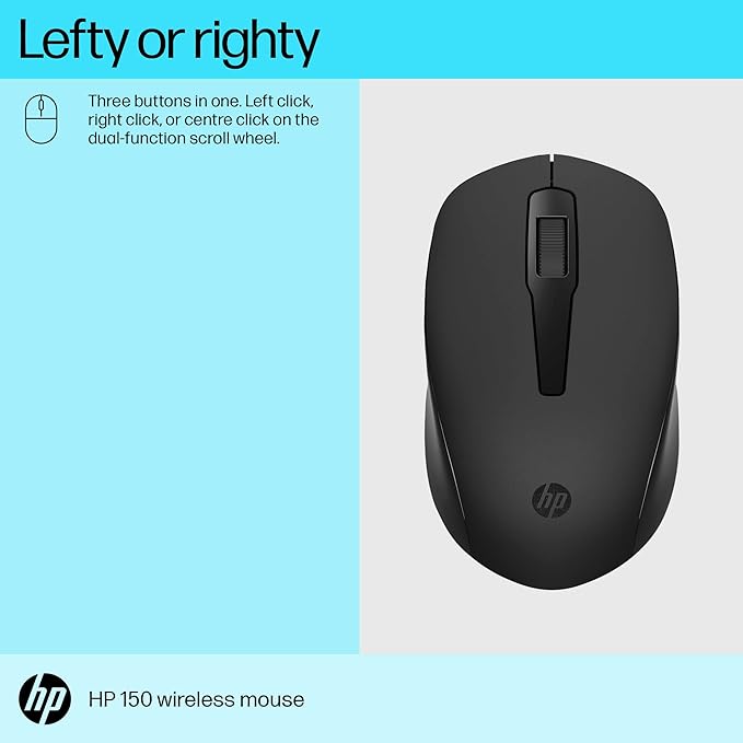 HP 150 Wireless Mouse,1600 DPI, 10 m Range