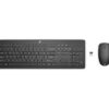 HP 230 Black Chicklet Wireless USB Keyboard and Mouse