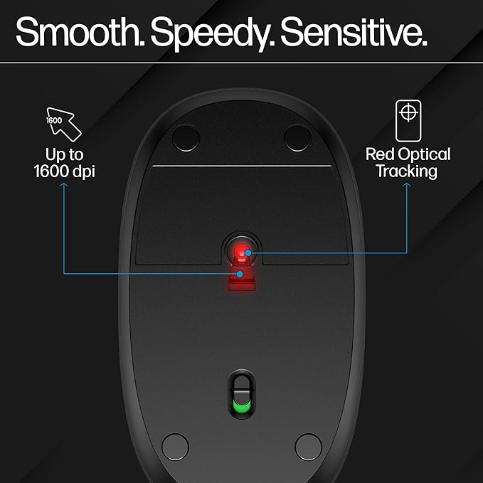 HP 240 Bluetooth Mouse/Ambidextrous; Compact Size;