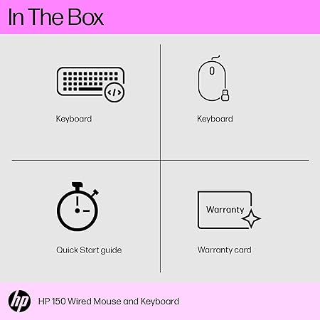 HP 150 Wired Keyboard and Mouse Combo