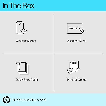 HP X200 Wireless Mouse with 2.4 GHz Wireless connectivity