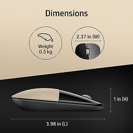HP Z3700 Wireless Optical Mouse with USB Receiver and 2.4GHz