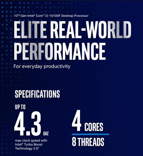 Intel Core i3-10100F Desktop Processor