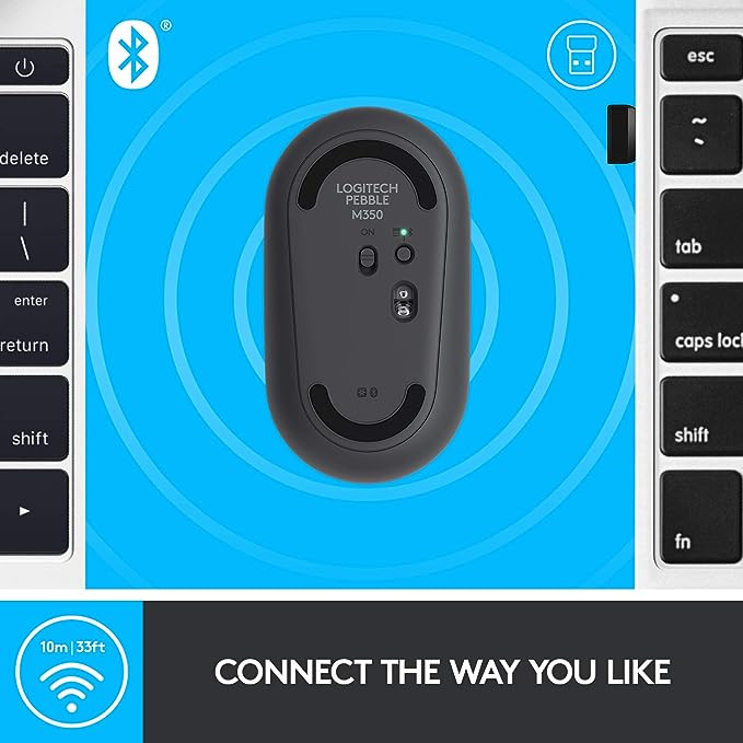 Logitech Pebble Wireless Mouse with Bluetooth or 2.4 GHz
