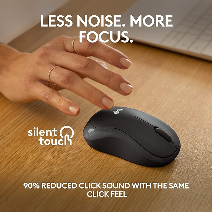 Logitech M240 Silent Bluetooth Mouse, Wireless, Compact,