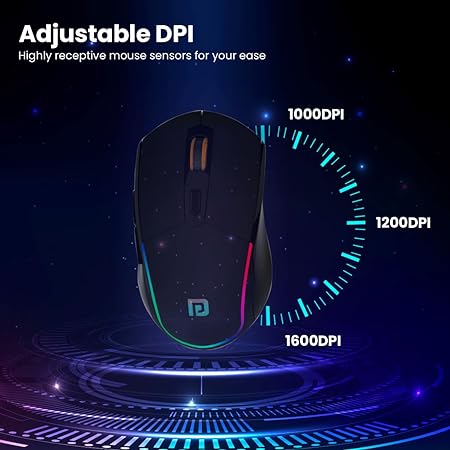 Portronics Toad One Wireless 2.4GHz & Bluetooth Connectivity Optical Mouse