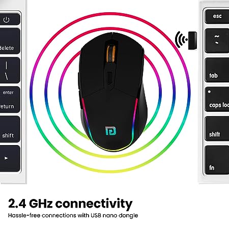 Portronics Toad One Wireless 2.4GHz & Bluetooth Connectivity Optical Mouse