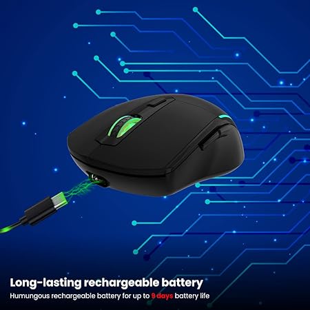 Portronics Toad One Wireless 2.4GHz & Bluetooth Connectivity Optical Mouse