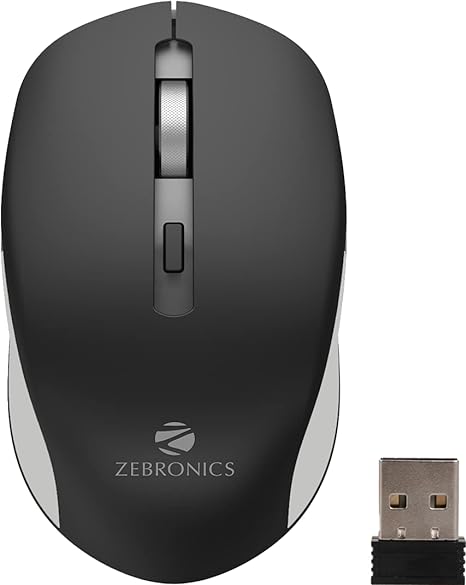 ZEBRONICS Zeb-Jaguar Wireless Mouse, 2.4GHz with USB Nano Receiver