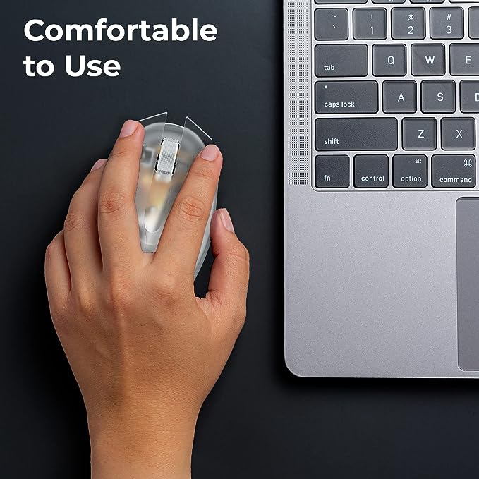 ZEBRONICS Clear Wireless Mouse with 2.4GHz Wireless Technology,