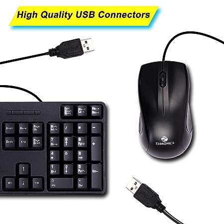 Zebronics Wired Keyboard and Mouse Combo