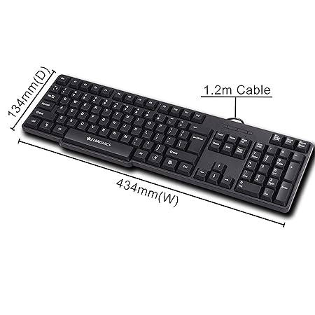 Zebronics Wired Keyboard and Mouse Combo