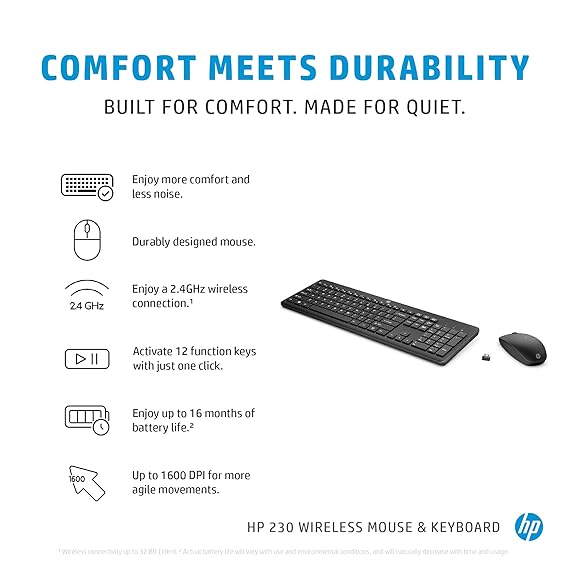 HP 230 Wireless Keyboard and Mouse