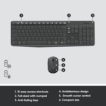Logitech MK235 Wireless Keyboard Mouse