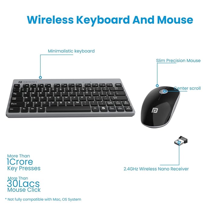 Portronics Wireless Keyboard and Mouse