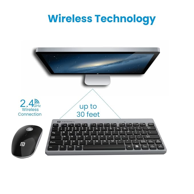 Portronics Wireless Keyboard and Mouse