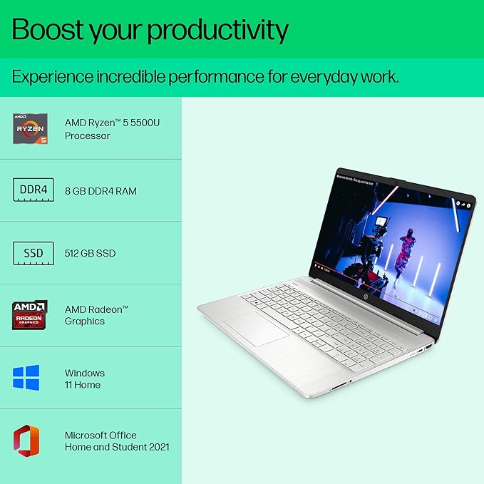HP 15s Ryzen 5-5500U Laptop